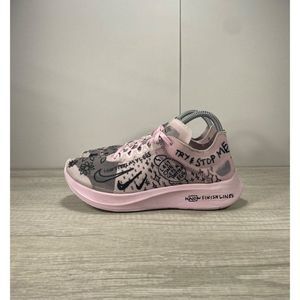 Nike Nathan Bell X Zoom Fly SP Doodles Pink Athletic Shoes Mens Size 8